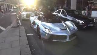 Arsenal star AUBAMEYANG driving LAFERRARI in LONDON