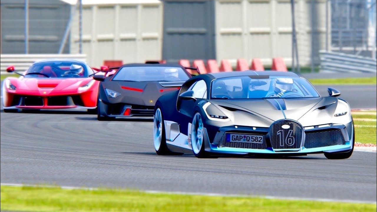 Bugatti Divo vs Lamborghini SC18 Alston vs Ferrari LaFerrari - Silverstone