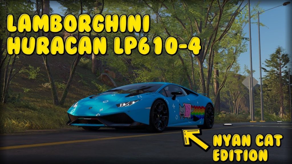 Lamborghini Huracan LP610-4 - Nyan Cat Edition - Forest Driving Footage |  The Crew 2