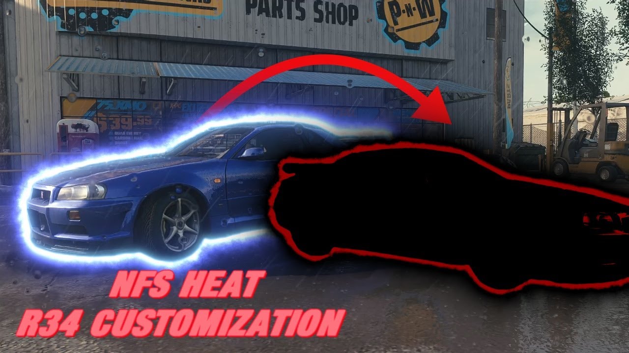 Need for Speed Heat Gameplay – Nissan Skyline R34 GT-R Customization (before & after)