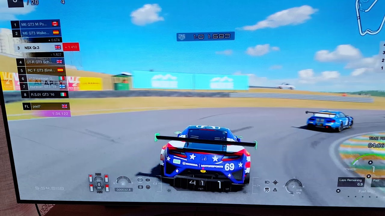 10 minute endurance race at Interlargos with the Honda NSX Imsa with an American livery on it