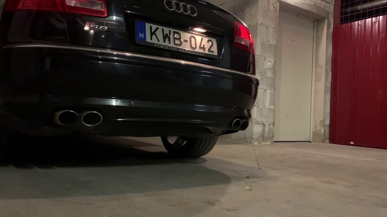 2007 D3 Audi S8 5.2 V10 cold start stock exhaust