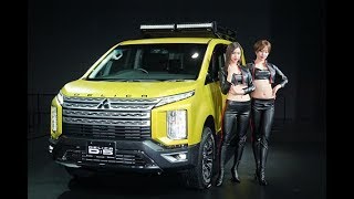 【大阪オートメッセ 2019】三菱自動車、イエローカラーの新型「デリカD：5」“特別カスタム仕様”初公開