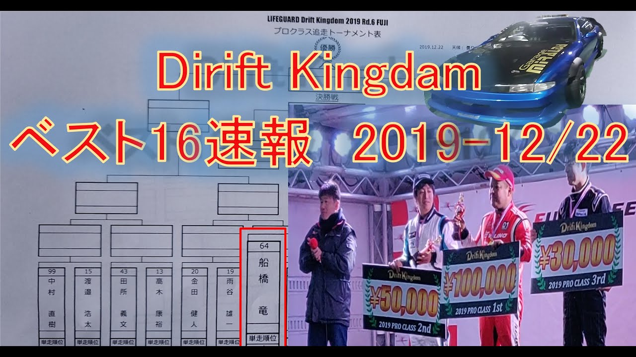 【速報動画】ドリフトキングダム 3位です！DriftKingdam中村直樹さんには勝てず！