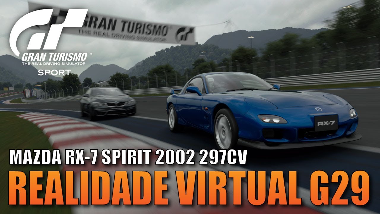 GRAN TURISMO SPORT MAZDA RX 7 SPIRIT 2002 REALIDADE VIRTUAL NO VOLANTE