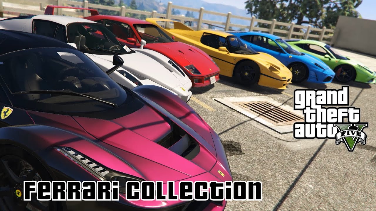 GTA 5 - Ferrari Collection - Laferrari, Enzo, F50, F40, F812, 458, GTO and More!