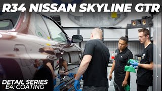 LZ R34 Nissan Skyline GTR Midnight Purple III Vspec Detail Series E4: Coating