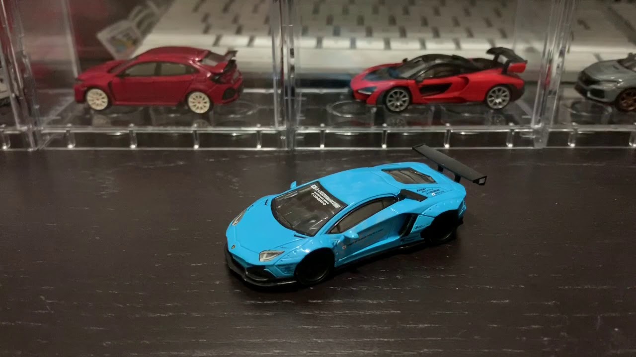 MINI GT LB★WORKS Lamborghini 林寶堅尼 Aventador Light Blue unboxing 開箱 ランボルギーニ アヴェンタドール 左ハンドル ライトブルー