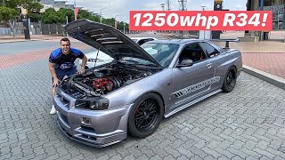 1200WHP NISSAN SKYLINE R34 GTR FIRST DRIVE! *Sequential Manual*