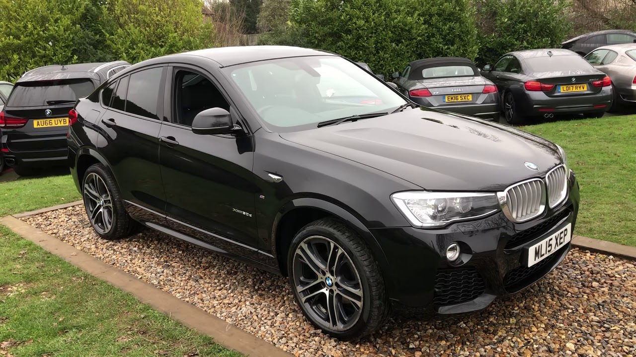 2015/15 Carbon Black BMW X4 3.0d Msport XDrive PLUS 20” M Sport Alloys MEDIA Pack Harmon Karden