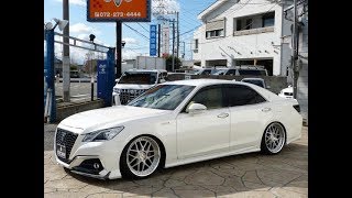 21クラウン 289万円 Ｊタイガーカスタム レオンハルト20AW TEIN車高調 スモークテール ハイブリッド 2013年 7万1千km 2500㏄ TOYOTA カスタム例