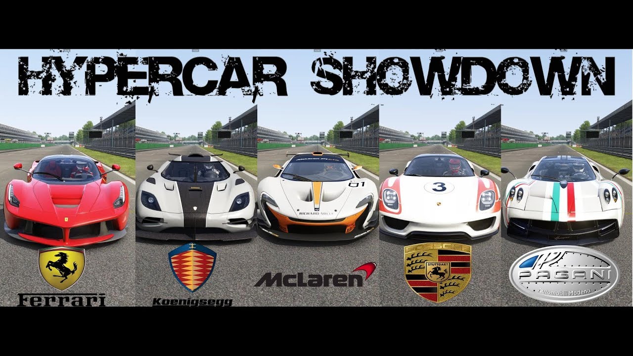 Assetto Corsa (PC) Hypercar Showdown | Ferrari | McLaren | Koenigsegg | Porsche | Pagani | 4K 60 FPS