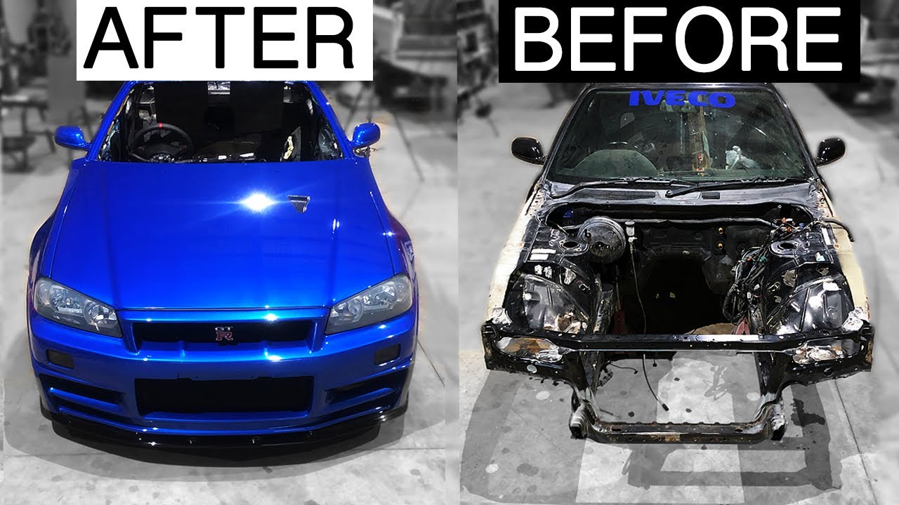 BUILDING A R34 SKYLINE body in MINUTES | Poor Man's GTR [EP15]