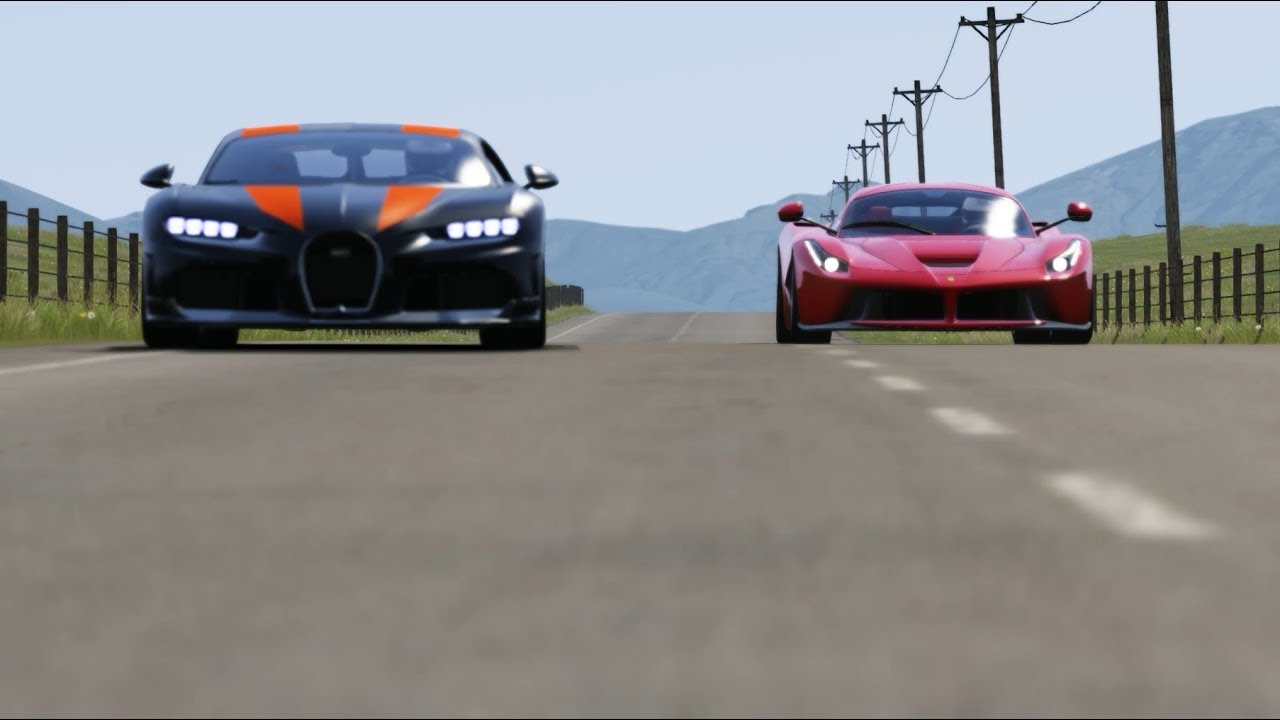 Bugatti Chiron Super Sport 300+ vs Ferrari LaFerrari at Highlands