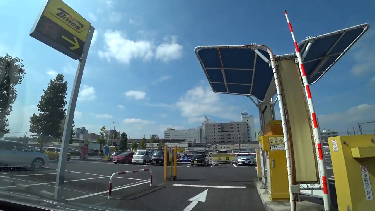 タイムズ宇都宮駅東口 平面駐車場(入庫⇒出庫)栃木県宇都宮市【車載動画】JAPAN Parking Lot