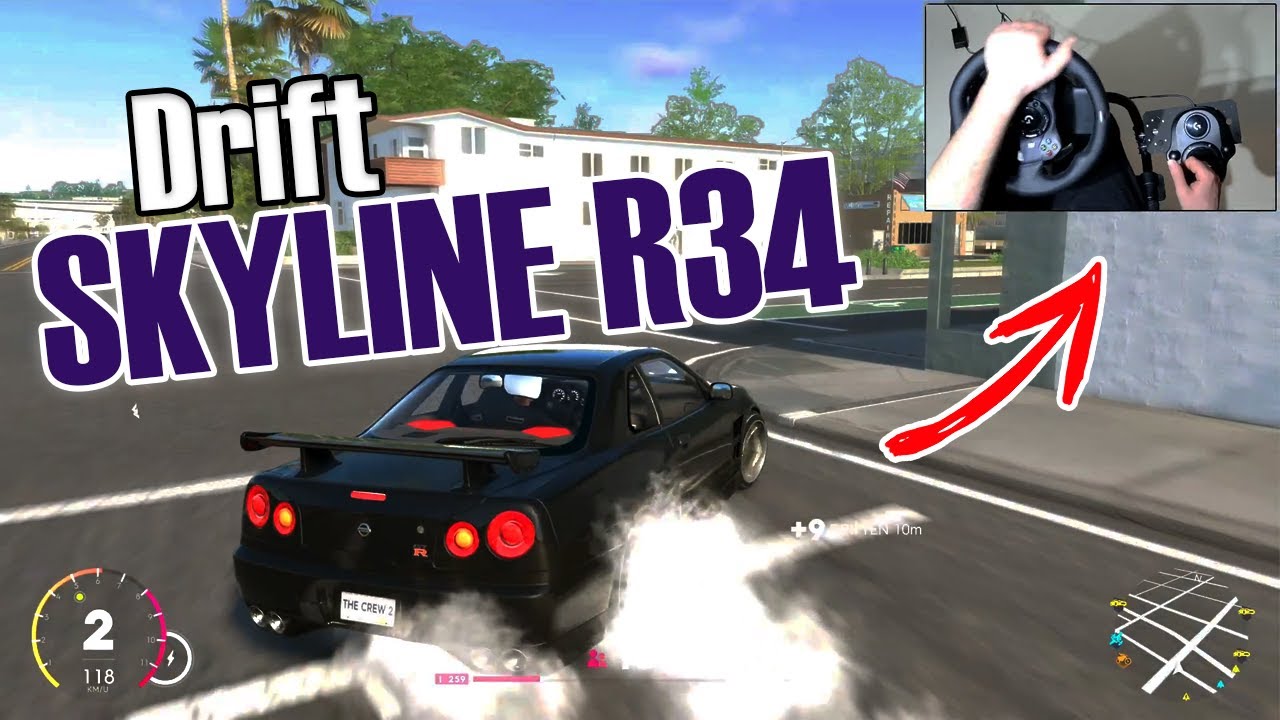 MAX POWER Nissan Skyline GT-R R34 G-Shifter Logitech Drift (The Crew 2)