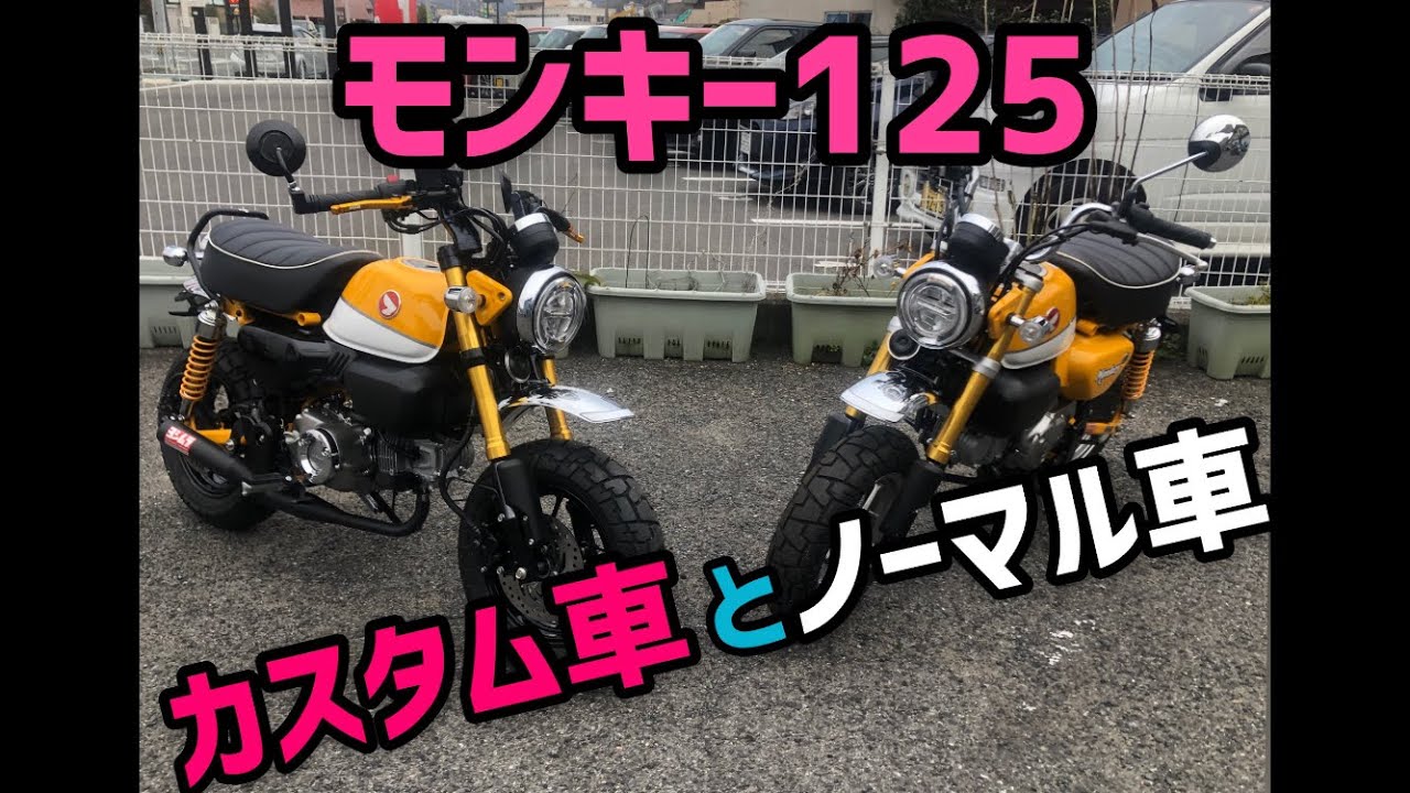 モンキー１２５　カスタム車とノーマル車を比べてみました！