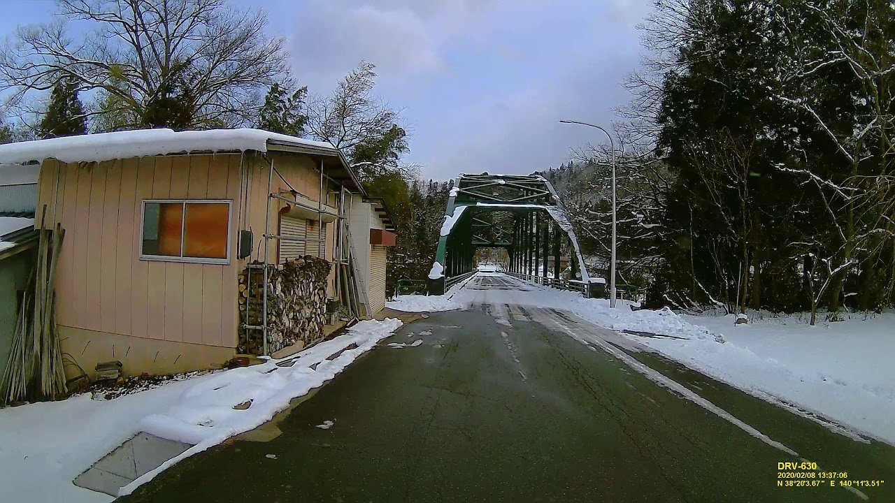 雪国ドライブ4 　国道287沿い大江町用の大海牛発掘地へ向かったものの