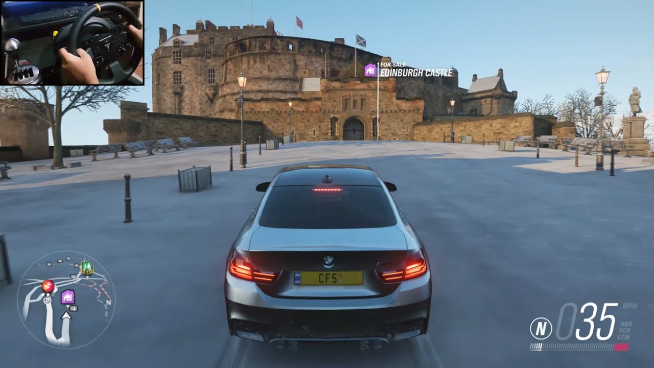 Forza Horizon 4 Driving the BMW M4 COUPE with Steering wheel and Shifter