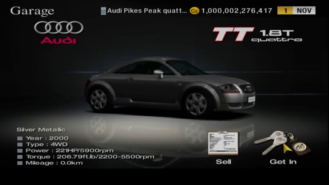 Gran Turismo 4-Audi Motors (2000 Audi TT Coupe 1.8T Quattro)