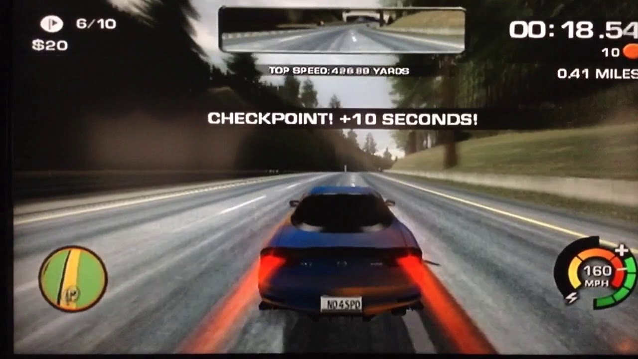 NFS: The Run (Wii) - Challenges - Beginner - Redwood Highway | Mazda RX-7 RZ