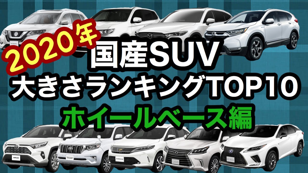 2020年最新版！国産SUVサイズランキング【ホイールベース編】④