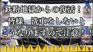 30アルファード後期　ボディーがザラザラ!! 鉄粉クリーナーで除去できるか！？