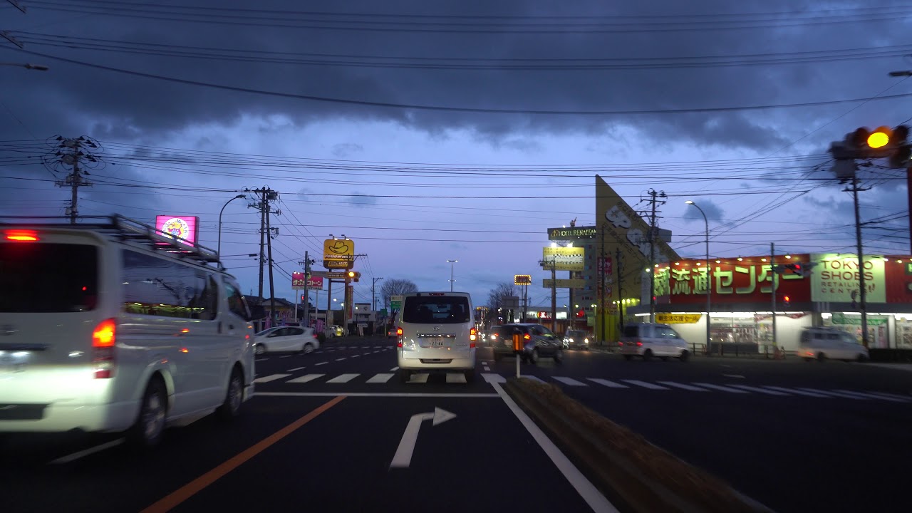 【α6400】【4K】夕夜景ドライブ。マック駐車場から荒井駅まで。仙台市内をドライブ。★とおるＴＶ！アマゾンBEST CHOICE!皆さん買ってください。