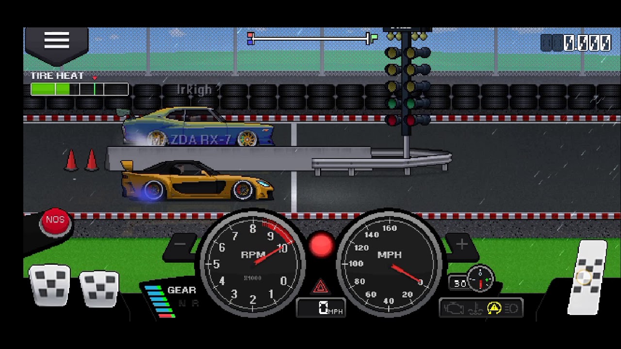 DRAG RACING MAZDA RX-7 (HAN-FF TOKYO DRIFT) PIXEL CAR RACER