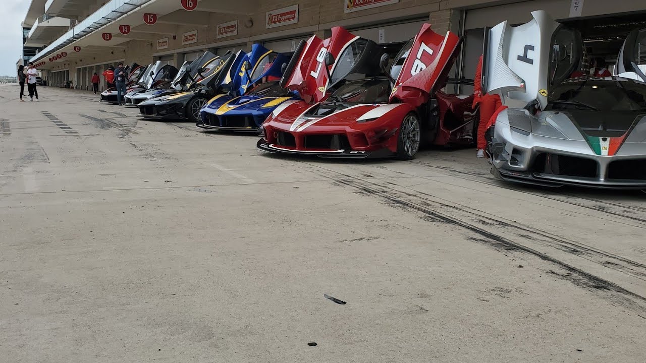 Ferrari FXX at Circuit of the Americas (LaFerrari, Enzo, 599, F1)