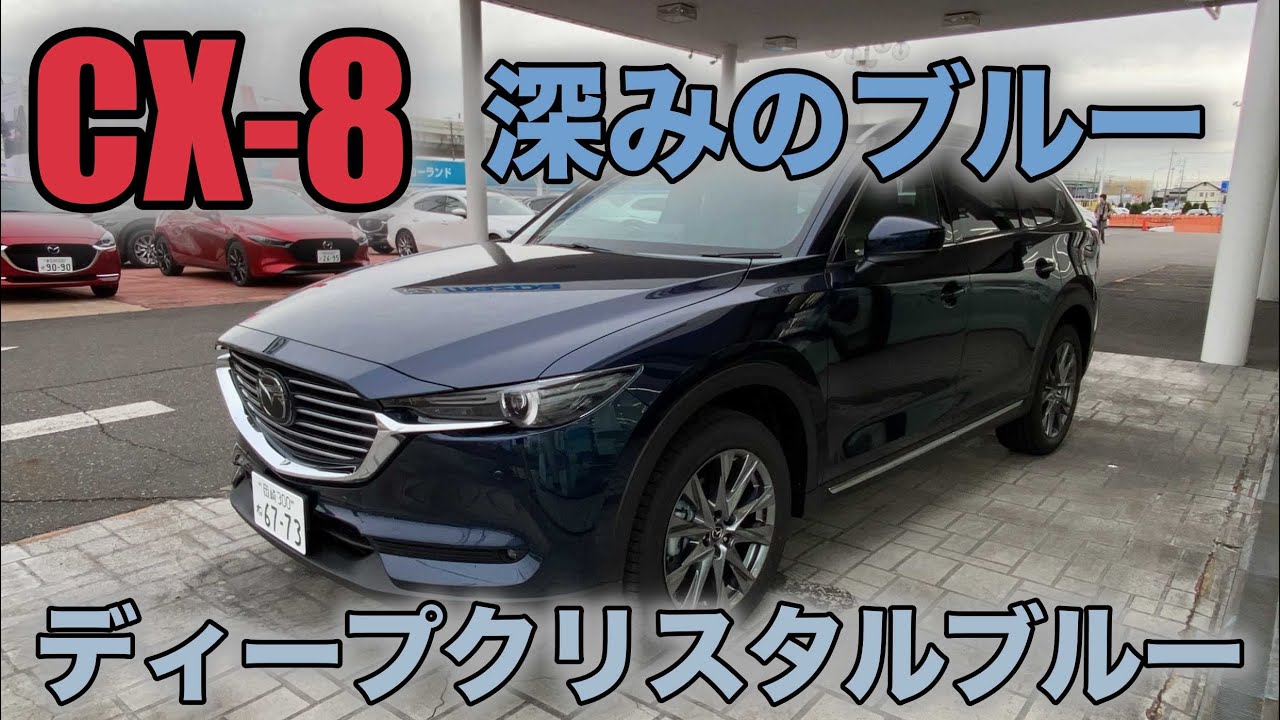 【MAZDA CX-8】ディープクリスタルブルーマイカ！曇りでの印象！