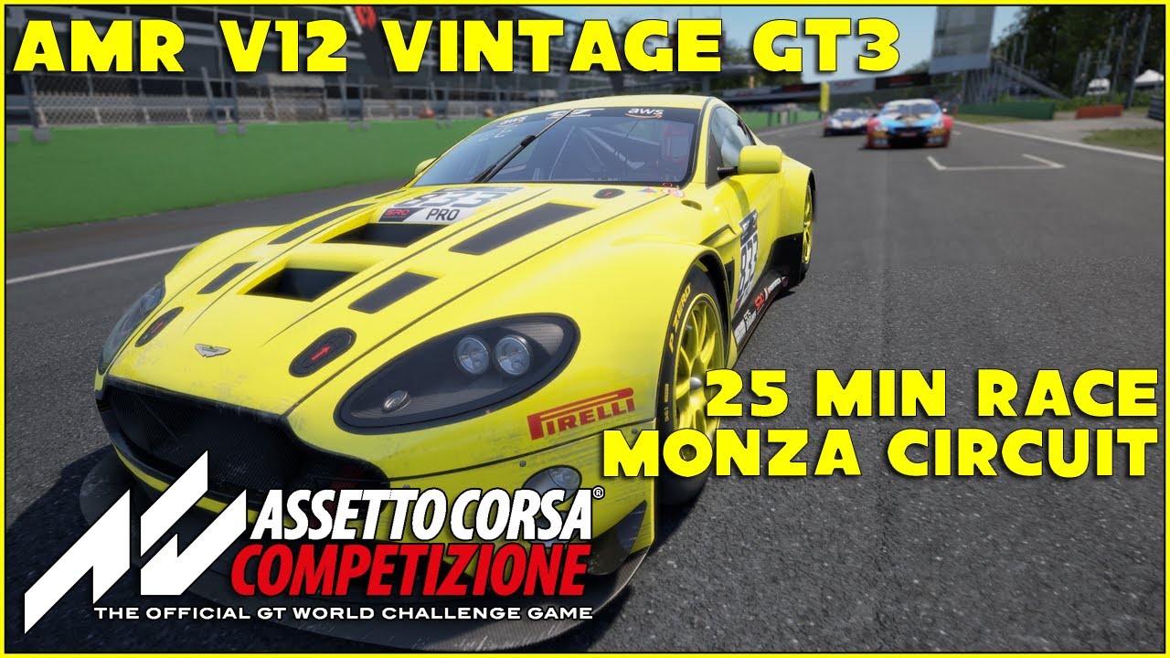 🐝 Assetto Corsa Competizione VR: 20 Min Race | AMR V12 Vantage GT3 | Monza