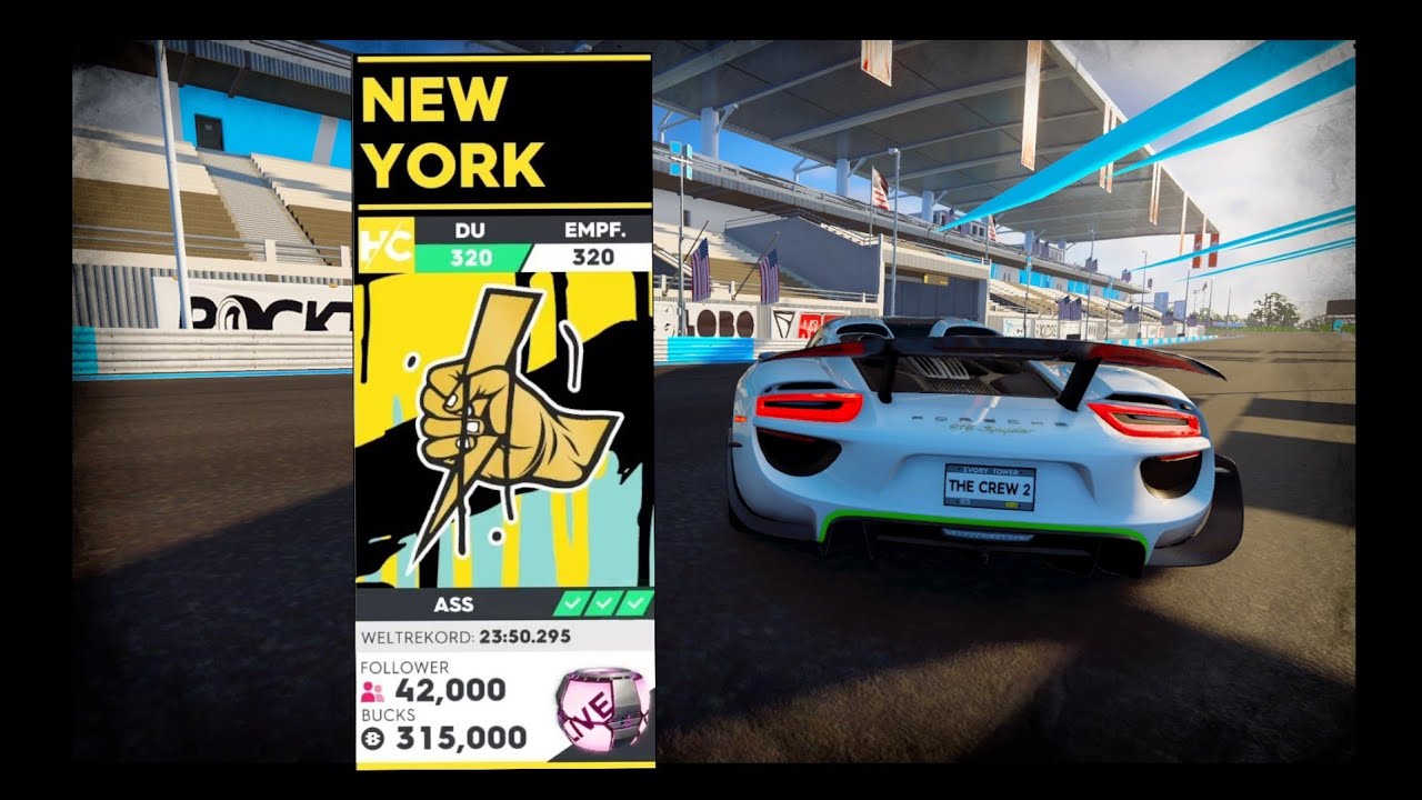 New York The Crew 2 Porsche 918 Spyder