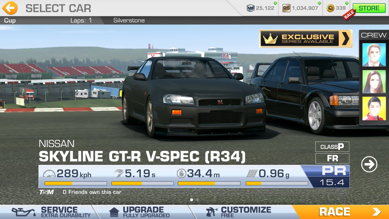 Real Racing 3 Nissan Skyline GT-R V-SPEC (R34)