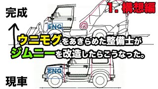 １、構想編「ウニモグをあきらめた男が、ジムニーを改造したらこうなった。シリーズその１」