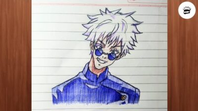 How To Draw Gojo Satoru | Easy Anime Drawing | Jujutsu Kaisen | Tutorial |