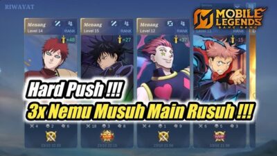 MAIN ML TAPI PAKE SKIN ANIME NARUTO JUJUTSU KAISEN HUNTER X HUNTER ATTACK ON TITAN !! Mobile Legends