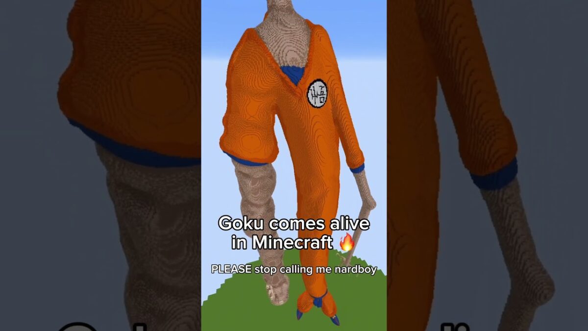 My craziest Goku build yet #goku #dragonball #dbz #anime #fyp #minecraft #memes #dragonballz #funny
