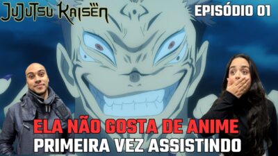 ESPOSA NÃO ESPERAVA ISSO! 😱 Primeira Vez Assistindo Jujutsu Kaisen e o Itadori! | React Episódio 1