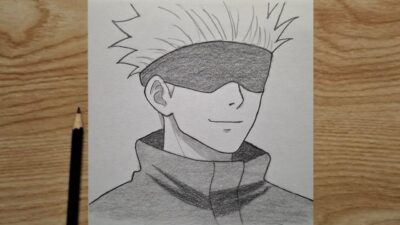 Gojo Face Drawing Step by Step | Jujutsu Kaisen Anime Character Drawing