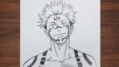 How to Draw Ryomen Sukuna from Jujutsu Kaisen | Step-by-Step Anime Drawing Tutorial