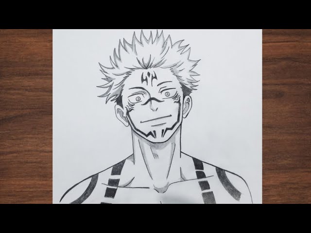 How to Draw Ryomen Sukuna from Jujutsu Kaisen | Step-by-Step Anime Drawing Tutorial