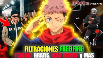 FILTRACIONES YUJI ITADORI GRATIS FREE FIRE 😱 JUJUTSU KAISEN, BAD BUNNY, M60 EVOLUTIVA Y ALA DELTA