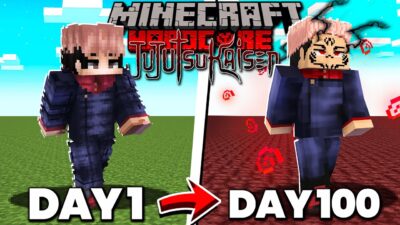 I Survived 100 Days in JUJUTSU KAISEN Minecraft…