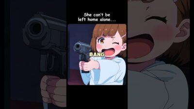 Killers adopted her… big mistake 😱😂 #anime #shorts