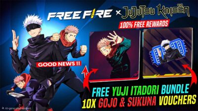 🤞🏻Yuji Itadori Free Claim In Jujutsu Kaisen X FF 🥵| Free 10x Gojo + Sukuna Vouchers💯| Free Rewards🔥