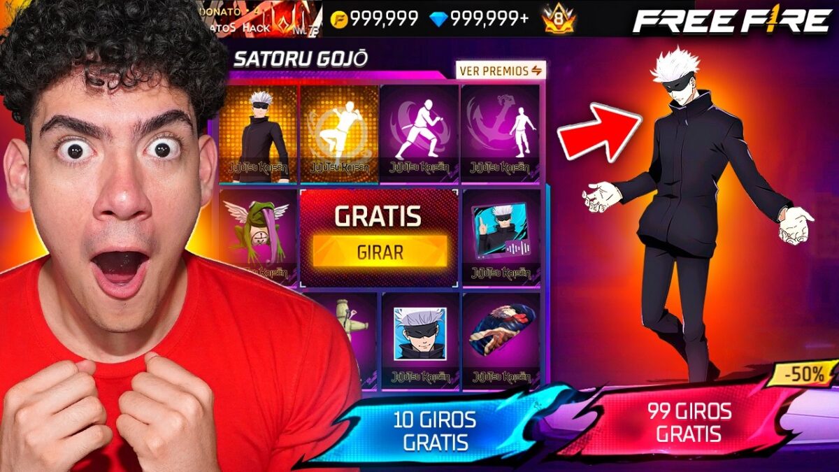 CONSIGO LA SKIN de SATORU GOJO en FREE FIRE x JUJUTSU KAISEN y ME SORPRENDI !! – TheDonato