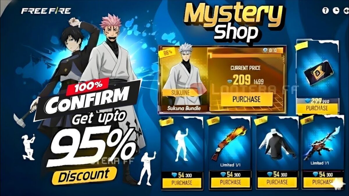 JUJUTSU KAISEN MYSTERY SHOP EVENT 100% CONFIRM 😱🥳| NEXT MYSTERY SHOP EVENT | FREE FIRE NEW EVENT