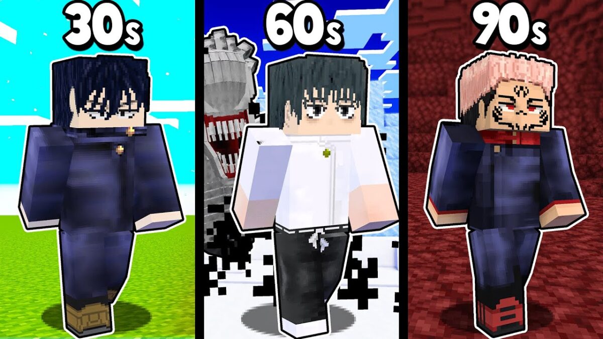 Minecraft Jujutsu Kaisen, But every 30 seconds I change character…