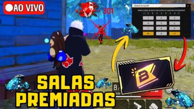 🔴SALAS PREMIADAS VALENDO PASSE OU DIAMANTES ❇️ PARCERIA JUJUTSU KAISEN x FREE FIRE AO VIVO🔥 PRINCEJ🔴